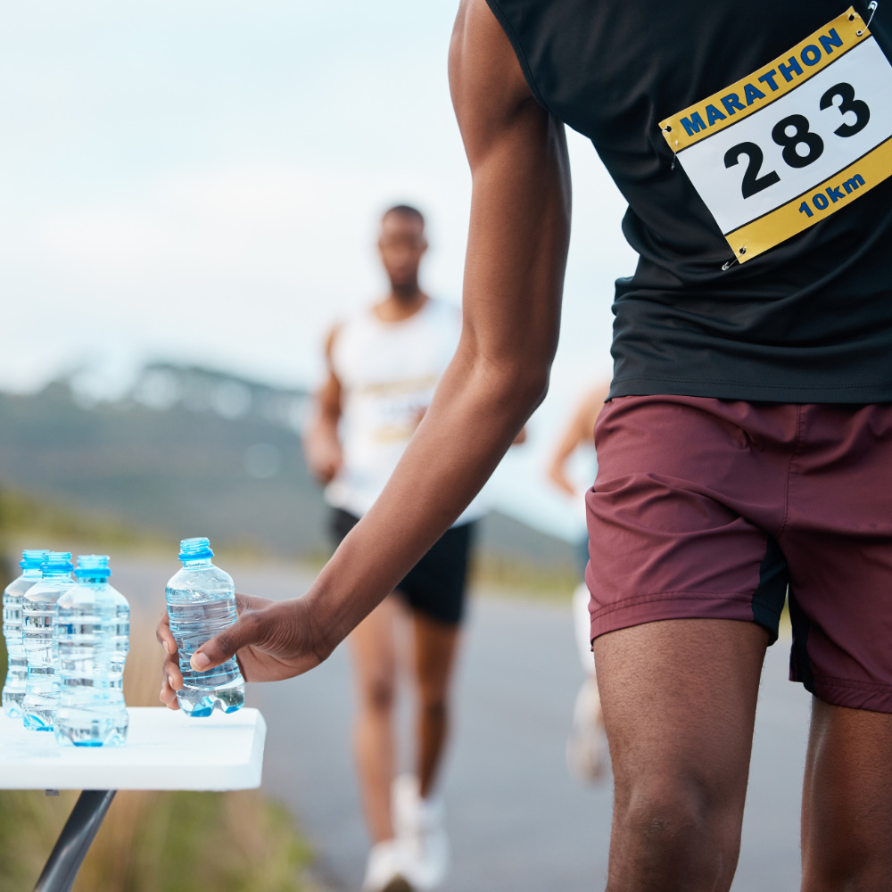 The runner is drinking Pico Potassium