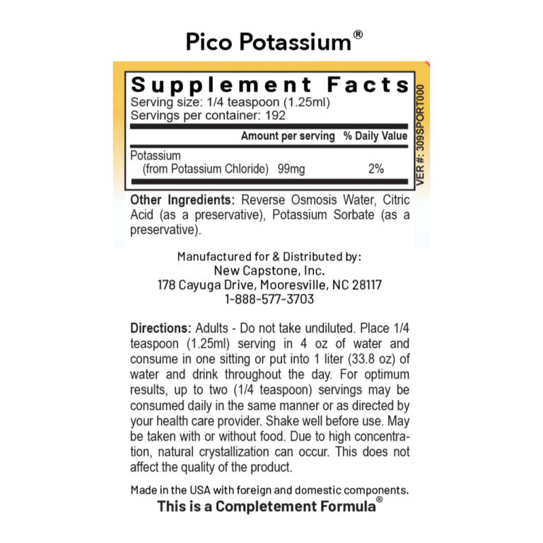 Pico Potassium® for Sport Info